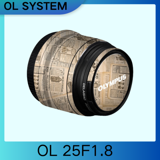 Lentes Olympus OL25F1.8 - Pele câmera, adesivo câmera - com alta resistência a arranhões, à prova d'água e com design elegante.